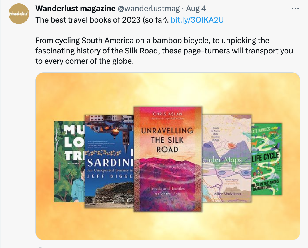 Wanderlust Magazine: Best Travel Books of the Year 2023 (so far)